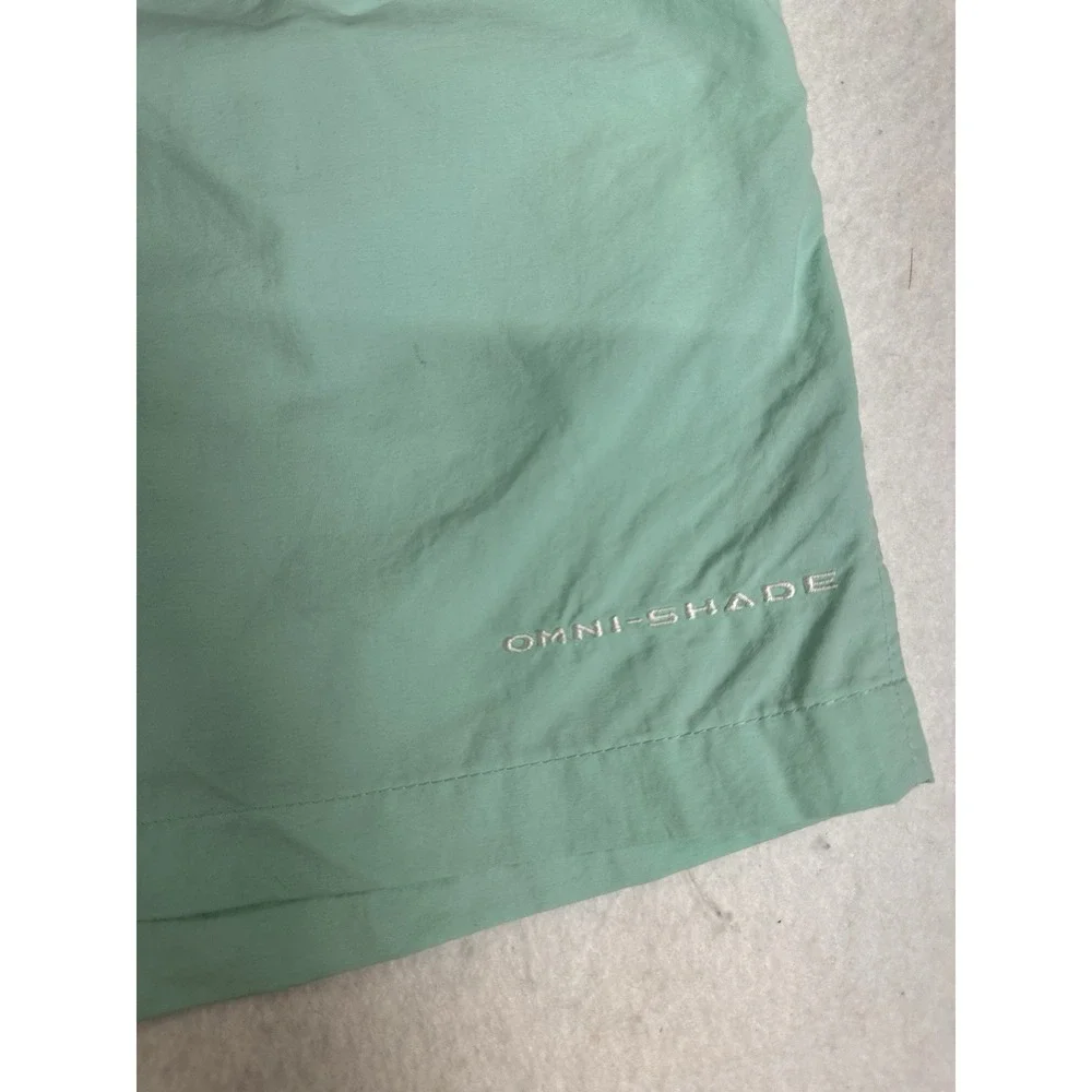 Columbia PFG Omni-Shade Men's Green Swim Shorts L Mesh Lined Drawstring Pocket